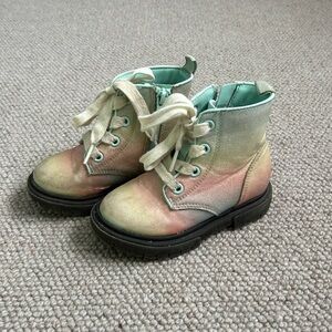 Colorful Glitter Lace-Up Boots